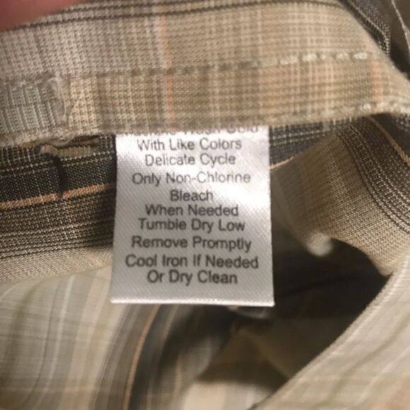 JOE by Joseph Abboud  XL button down tan plaid EUC - Picture 6 of 6